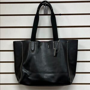 Coach Black Leather Tote Bag